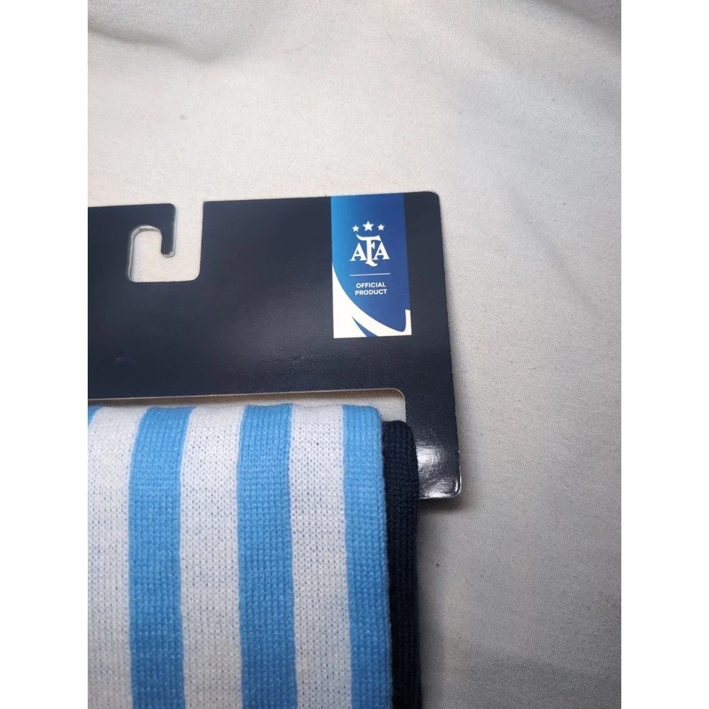 Messi #10 Oficial AFA Argentina Soccer Scarf Icon Sports Blue White Knit New